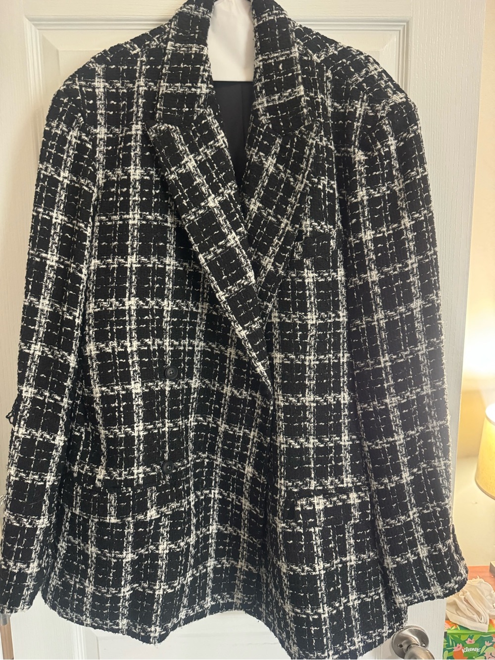 Fashion Nova Black and White Tweed Blazer (Men’s)
